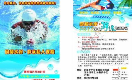 暑假游泳宣传图片