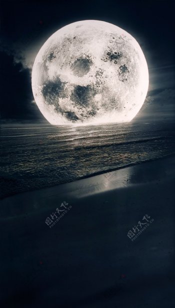 月球风景高清背景素材大图