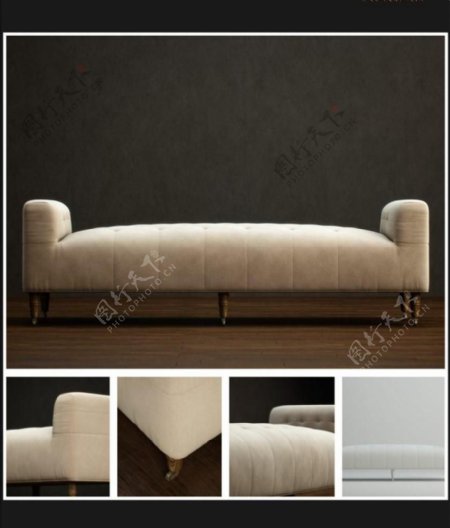 简洁沙发3模型素材