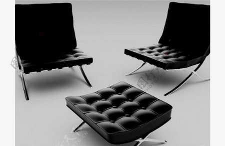 黑色现代椅子