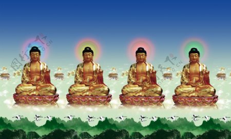 三维立体佛祖图片