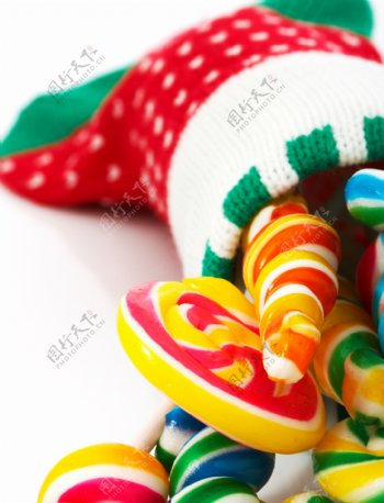 糖果在圣诞袜