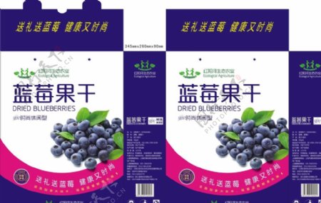 蓝莓果干礼盒包装图片