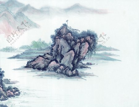 浓情山水画中国画美术