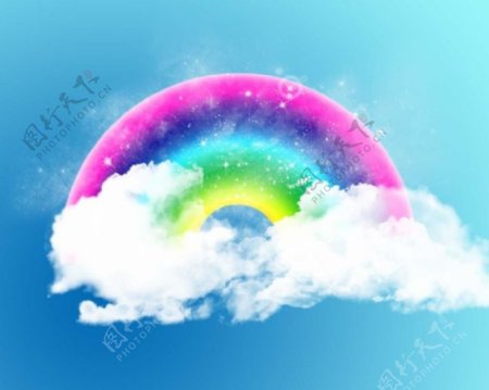 白云彩虹设计图片