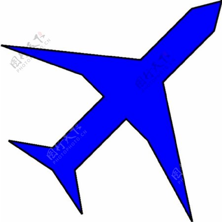 英蓝货运飞机图标剪贴画