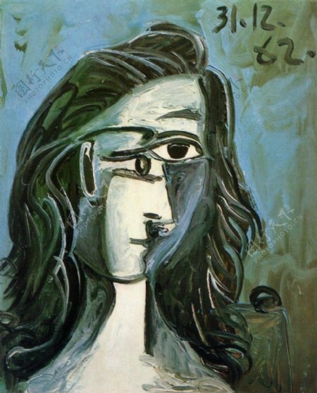 1962T鍧眅defemme4西班牙画家巴勃罗毕加索抽象油画人物人体油画装饰画