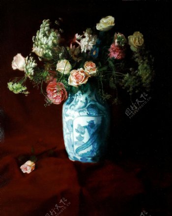 闈欑墿鑺卞崏8318静物花卉油画超写实主义油画静物