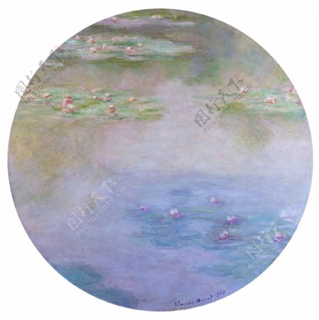 WaterLilies1907风景建筑田园植物水景田园印象画派写实主义油画装饰画