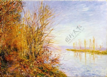 AlfredSisley0029法国画家阿尔弗雷德西斯莱AlfredSisley印象派风景自然油画装饰画