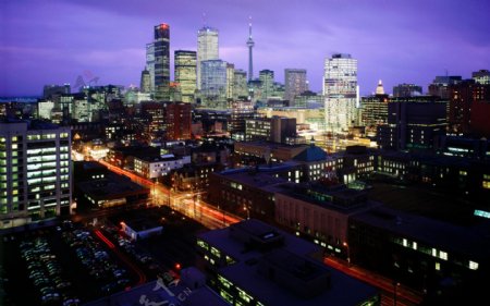超眩的城市摩天轮夜景高清图片素材