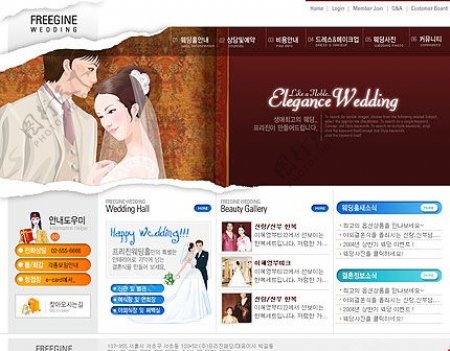 婚礼网页素材