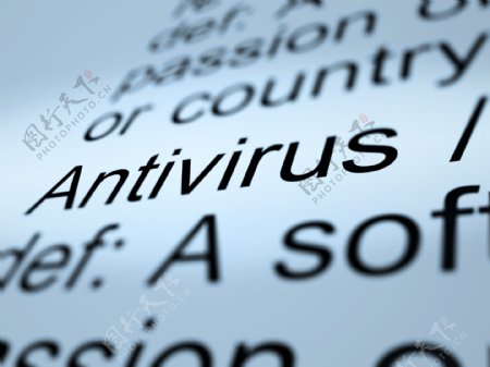 反病毒定义特写显示计算机系统安全