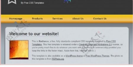 信息资源黄色标题网页模板