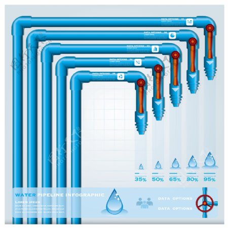 创新生态水信息图形矢量01