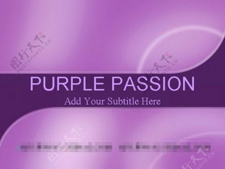 紫色弧线PPT模板