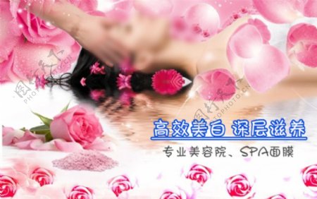 淘宝玫瑰面膜粉海报图图片