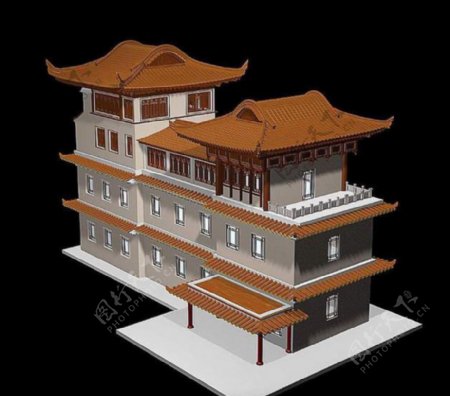中式建筑3d模型下载3d建筑模型下载14