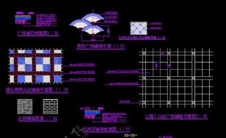 景观路面铺装CAD施工详图