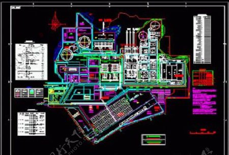 某电厂总平面规划图CAD图纸免费下载