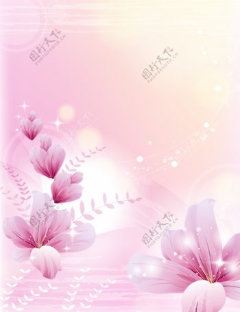 粉紫色花纹