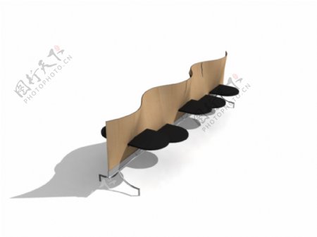 公装家具之公共座椅0303D模型