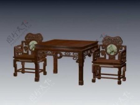 中式桌子3d模型桌子3d模型50