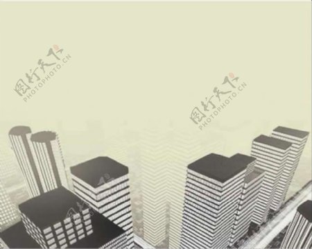 黑白城市建筑商务ppt模板