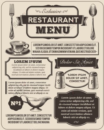 西餐厅菜谱菜单图片