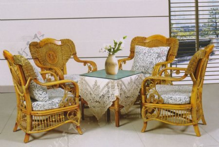 藤木椅子装饰素材