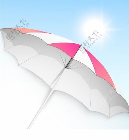夏季背景张开的伞