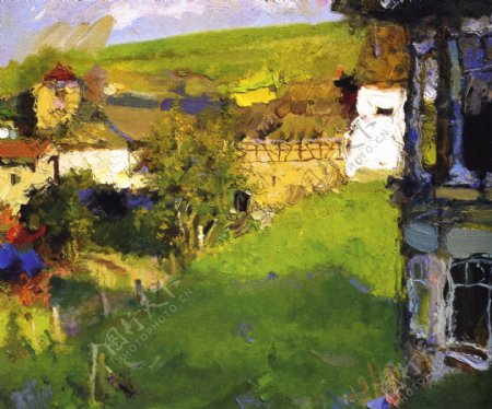 欧洲乡村油画