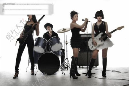 女子乐队高清素材图片