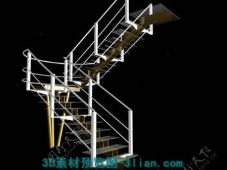 3D折叠楼梯模型