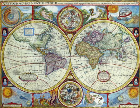 复古世界地图