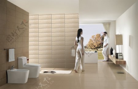 卫浴浴室柜背景设计图片