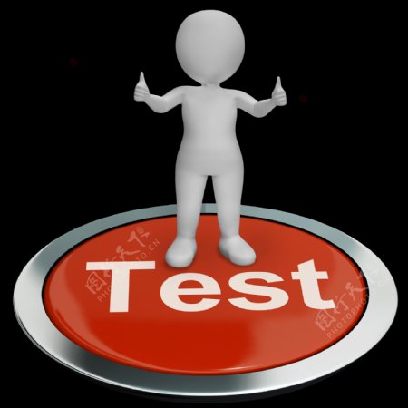 试验按钮显示测试和在线问卷调查