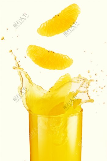 动感橘子果汁高清图片