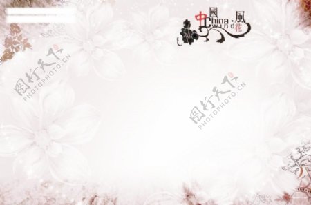 深情密码系列婚纱相册模板美丽夏天中国风花图片