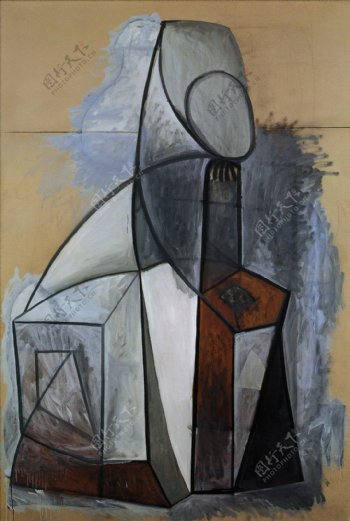 1946Composition西班牙画家巴勃罗毕加索抽象油画人物人体油画装饰画