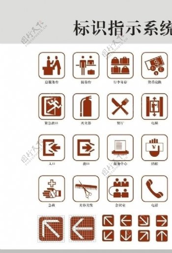 酒店常用指示标识系统图片