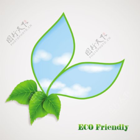 绿色生态环保元素设计矢量素材