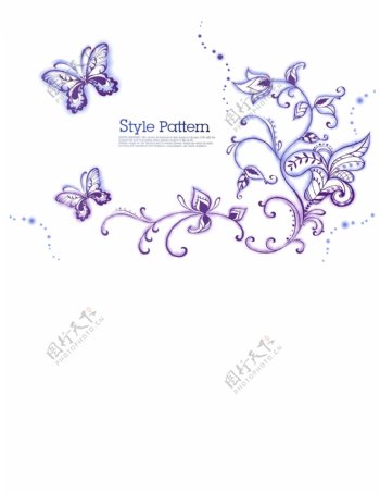 蝴蝶和花纹
