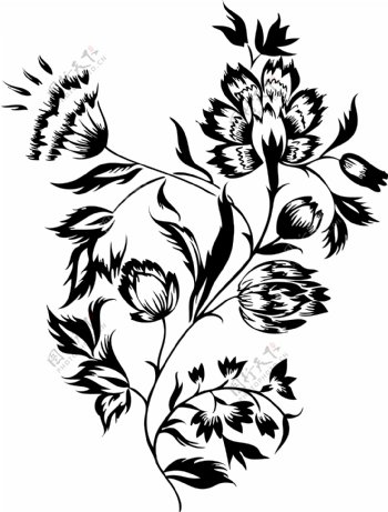 花纹花纹图案矢量素材植物