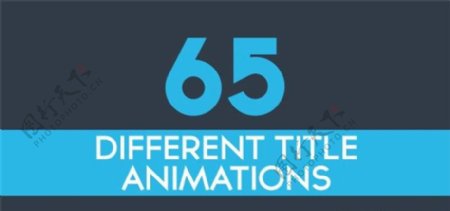 65组简洁的文字标题动画AE模版