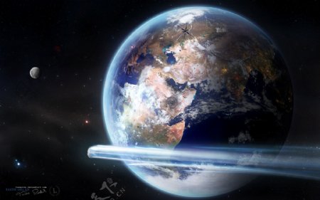 地球轨迹背景图片