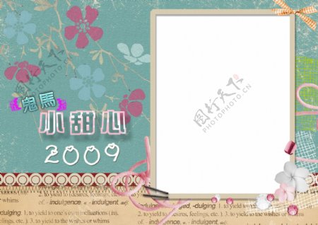 09中文台历相册模板单月竖版封面图片