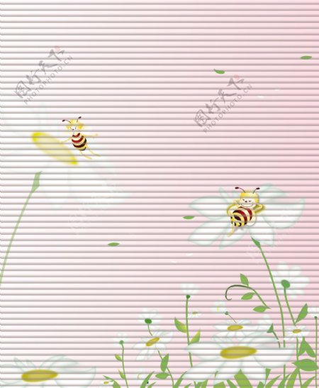 可爱蜜蜂图片