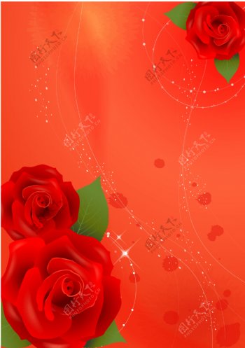 移门装饰素材图片红色的浪漫玫瑰