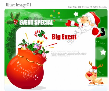 2006最新韩国圣诞主题宣传活动POP模板矢量图